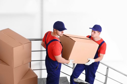 Person using accessible moving service website on a laptop
