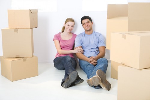 Commercial movers handling office furniture in London