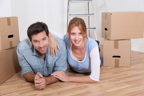 Packed household items ready for a home move